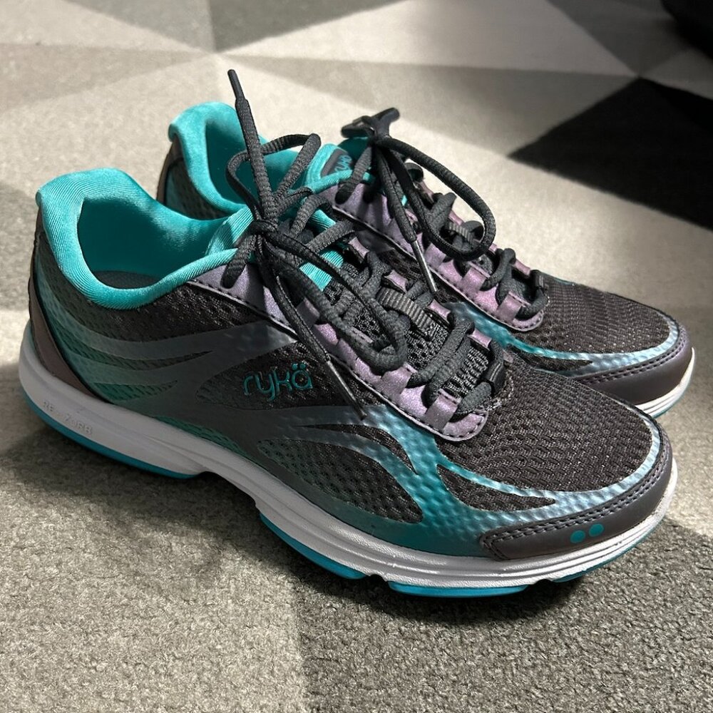 Ryka‎ Devotion Plus 2 Walking Sneakers Gray/Teal Women's Size 6